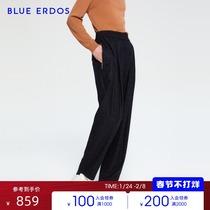 BLUE ERDOS Men's Style Fashion Wool Pants Men's Plaid Loose Casual Pants
