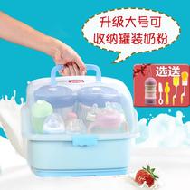 Baby bottle storage box with lid dustproof drying rack baby bowl tableware storage box water Cup isolation drain rack