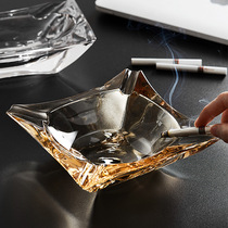 Crystal Glass Ashtrays Creativity Personality Trend Eu Style Large Number Home Office Living Room Light Lavish Fashion Smoke Cylinders