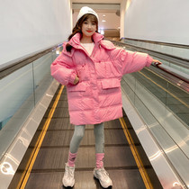 Girls Down Jacket Long 2021 New Childrens Clothing Wangwang Winter Thickened Jacket