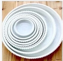 Gardening supplies red plastic flowerpot tray chassis white mop tray flower mop tray pad round