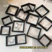 Anti-oxidation ~ transparent PE film jewelry box ins Wind earrings necklace small portable storage box display box