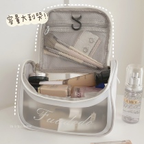 Girl heart screening room ins transparent waterproof large capacity cosmetic bag travel portable portable storage wash bag