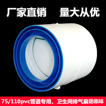 110PVC pipeline check valve 160 range hood check valve anti-return air 75 toilet bath heater exhaust fan smoke
