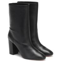 7-fold AQUAZZURA 2021 black leather ladies and ankle boots