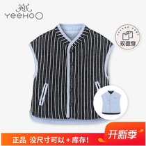  Yings official website childrens clothing baby clothes male baby wear childrens waistcoat on both sides thin cotton YRWHJ30054A01