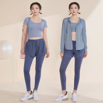 Yoga womens autumn and winter New sweat-absorbing breathable training clothes gym fitness clothes fashion casual sports set