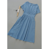 Ge C436-958] counter brand new linen bottoming womens dress 0 30KG