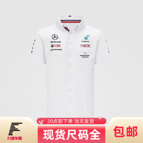 2021 New Mercedes GP short sleeve mens shirt custom f1 racing suit Mercedes-Benz car club shirt