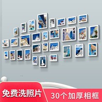 Wall photo album Wall creative photo wall lanyard decoration hanging photo wall clip rope net red photo frame wall decoration