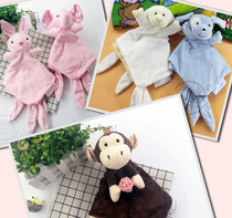  Baby soothing towel toy square saliva towel Infants and children can enter 6-12 months to sleep with plush hand dolls