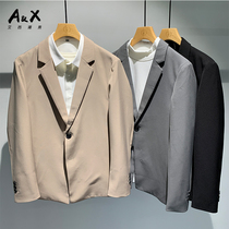 2021 Spring and Autumn new mens casual black small blazer youth Korean fashion suit Handsome Mens tide
