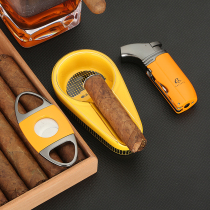 Cigar cutter set accessories cigar cigarette lighter three-piece gun cigar knife pliers hole opener cigar cutter cigar cutter