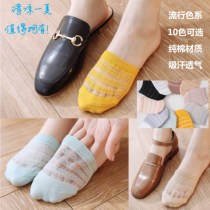 Half slippers socks invisible socks children shallow mouth spring summer thin cotton high heels half socks cotton socks single shoes socks