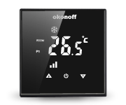 Black glass touch OKONOFF air conditioning switch Q8V-T series) air conditioning panel switch) thermostat
