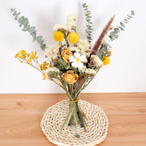 ins wind net red dried flower bouquet natural rose cotton pine cones gypsophila dried eucalyptus living room decoration