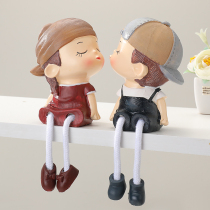 Creative home furnishings wall shelf decorations living room TV wine cabinet decoration wedding romantic gift accessories