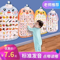  Baby audio wall chart Cognitive enlightenment Sound early education Baby children literacy pinyin alphabet wall sticker Learning artifact