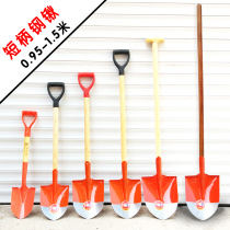 Shovel agricultural manganese steel small tree planting shovel shovel fire shovel fire shovel wooden handle pointed shovel digging tree round head shovel