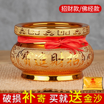 Incense burner household indoor ceramic incense burner aromatherapy plug incense pot for sand gold for Buddha small incense bowl