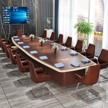 Office Furniture Large Conference Table Long Table Brief Modern Meeting Room Light Lavish Training Negotiate Desk Chair Composition