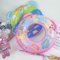 Childrens swimming circle boy thickened lifebuoy cartoon dinosaur little girl floating circle cute lifebuoy 3-6-10 years old