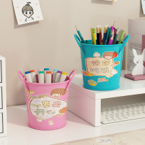 Pen holder children boy girl book desktop makeup brush stationery storage box brush color pen office decoration ornaments