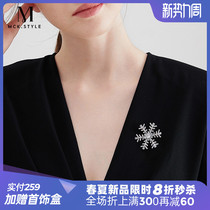 Snow-brooch needle high-end lady luxury bra design sense of sweater suit pin clothing accessories