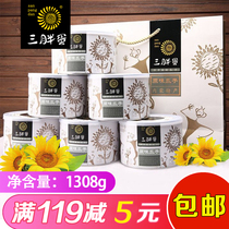 Three fat eggs original melon seeds sunflower seeds fragrance 363 melon seeds 218g * 6 cans gift box nuts pregnant women snacks