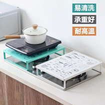 Microwave oven bracket table Gas stove table storage base Gas shelf cover Discharge kitchen magnetic stove for home use