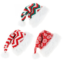 Christmas decorations Knitted furred Christmas hats red and green Santa hats stuffed hats wholesale