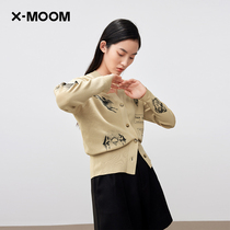 (Mall co-payment) X-- MOOM2022 Spring new small-knitted cardiovert jacket woman