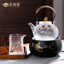 AUFUNRA glass lifting beam cooking teapot steaming tea machine domestic high temperature resistant bubble teapot electric pottery stove burning kettle suit