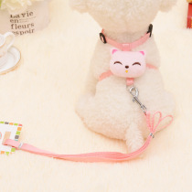 2018 New Cute Cartoon Chest Back Traction Rope Jacket Teddy Bib Bear Dog Traction Strap Dog Rope