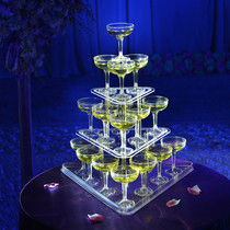 Ceremony birthday party wedding ceremony wedding three-layer triangle wine table Tower new wedding champagne tower