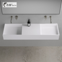 Thin side 1 meter 1 2 double basin double dragon head artificial stone integrated basin washing basin basin hand washing basin sub basin customization