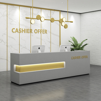 Simple modern cashier Small shop Bar company Hotel sales department Beauty salon Front desk Reception desk customization