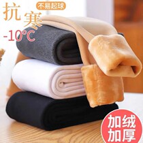 Childrens leggings autumn and winter plus velvet thickened girls pantyhose outside wearing foreign baby one-piece socks one-piece velvet foot