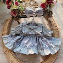 (Xmya) 20CM cotton doll skirt gray plaid new version of Star Delu clothes