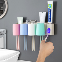 Suction-wall toothbrush rack free of punch toilet toothbrush holder toothbrush cup mouthwatering cup suit toothbrush containing frame