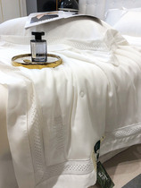 Light and luxurious minimalist 80 Lana fine natural silk summer cool by four sets of hollowed-out ice silk air conditioning to be washable cool and cool by summer