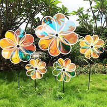 l pastoral wind ring Chuang kindergarten colorful windmill string colorful windmill decoration outdoor rotating baby toy stall