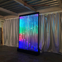 Large acrylic screen water curtain wall flowing water bubble wall creative fish tank aquarium entrance partition can be customized