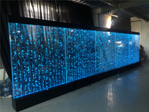 Water curtain wall running wall bubble water dance large acrylic screen partition porch fish tank living room aquarium customized