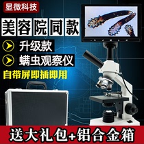 HD mite detector Beauty salon test Scalp mite instrument observation Facial skin microscope Portable