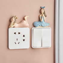 Creative light extravagant and cute little Lolly light switch rims cover sockets shielded from decorative wall stickup protective sleeves Home Shade