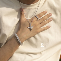 WBJ Custom Jewelry Full Inlaid Little Angel Pendant s925 Silver Gold Plated Sterling Silver Jewelry Necklace