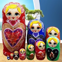 Russian doll 10-layer characteristic handmade wood products educational toys gift tremble tone doll 07