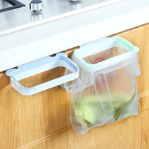 Kitchen cabinet door back garbage bag hanger hanging trash rack storage rack bin plastic bag shelf