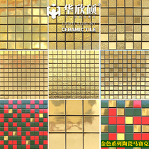Huaxin Shuo gold ceramic mosaic tiles Silver hotel lobby TV background wall European KTV bar brick
